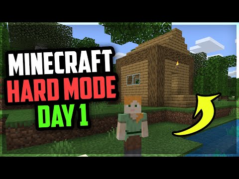 Видео: Minecraft Survival HARD MODE: DAY 1 (Back To Basics)