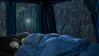 Sleep instantly with the relaxing rain sounds - rainstorm Through the Car Window Helps Sleep |ASMR