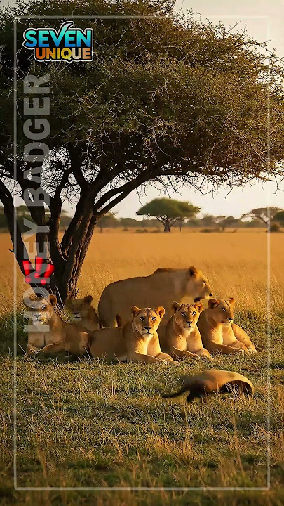 No Fear Given - Honey Badger vs Lions #trendingshorts #funny #shorts #viralvideo