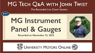 431 MG Tech | MG Instrument Panel &amp; Gauges