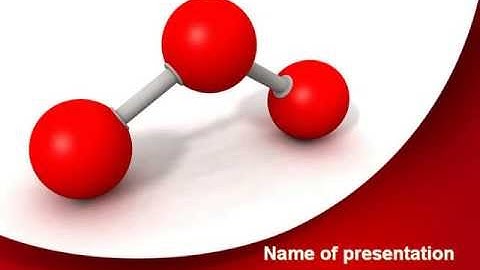 Molecular Triatomic Model PowerPoint Template by PoweredTemplate.com