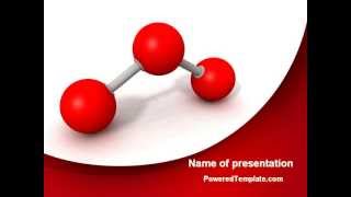 Molecular Triatomic Model PowerPoint Template by PoweredTemplate.com