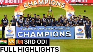 India Vs Sri Lanka 3rd ODI Match Full Match Highlights | IND VS SL 3rd ODI FULL HIGHLIGHT Ind vs SL