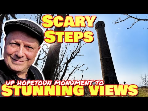 WOULD YOU climb these SCARY steps up Hopetoun Monument - stunning views of East Lothian, Scotland