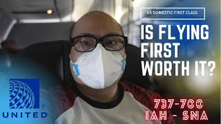 United Airlines 737-700 | FIRST CLASS REVIEW 2021 | Houston IAH to Orange County SNA