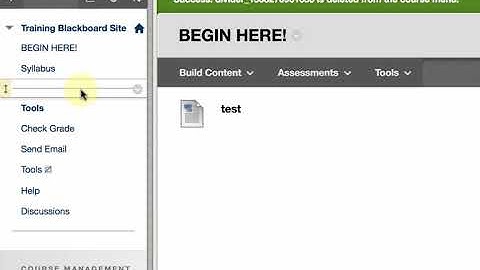 Adding content areas to Blackboard
