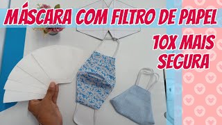 Máscara de Tecido com Porta Filtro de Papel