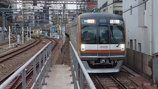 東京メトロ副都心線10000系10120F急行元町・中華街駅行き中目黒駅到着