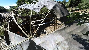 Split Bamboo Star Dome Time Lapse Video @ Terra Alta, Portugal