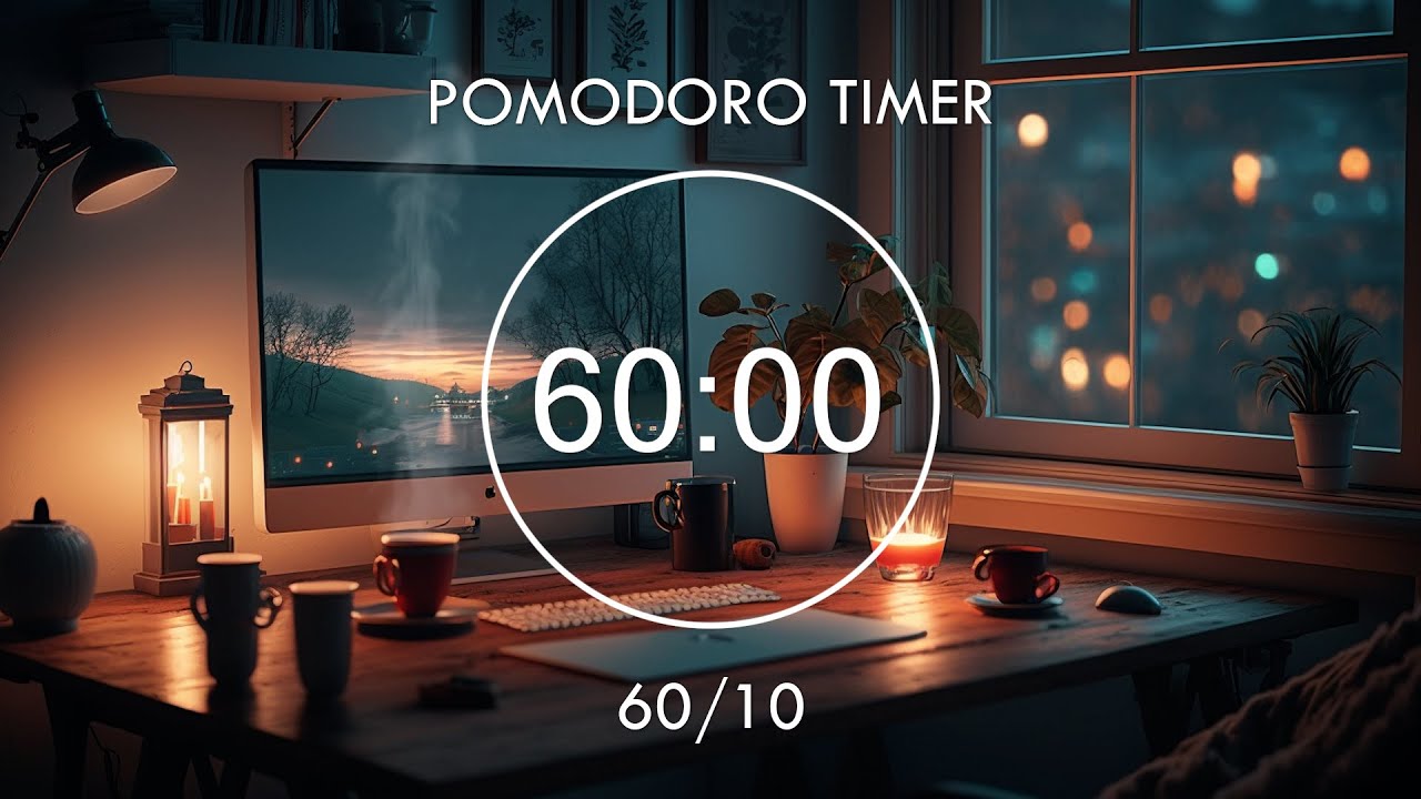 Timerpp Study 60/10 Pomodoro Timer ~ Study With Me • Lofi Music Helps Study, Work ...
