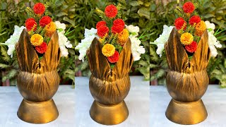 Make a creativity flower vase pots for indoor and outdoor decoration at home from cement with fabric by SamGar Ideas 3,897 views 4 months ago 9 minutes, 43 seconds