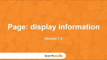 Learn Moodle 2015: Moodle Page