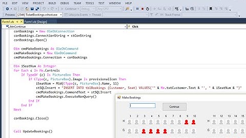 7. VB.NET Booking System - Insert Data