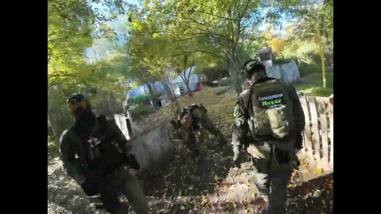 Farbensturm testet HS projectiles auf dem Feld in Löhme