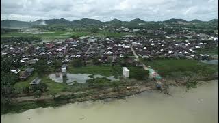 View dari Drone, Desa di Danau Tempe