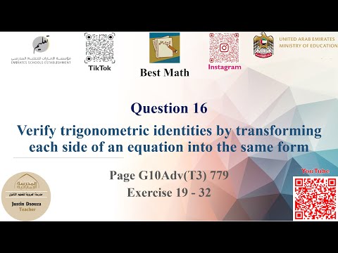 Verify trigonometric identities