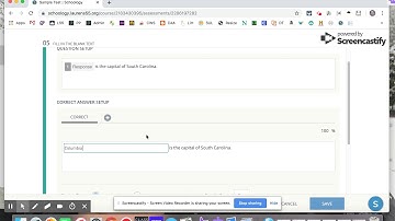 Schoology   Fill in the Blank Questions