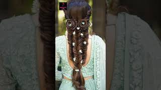 Beautiful wedding hair style with accessories || #trending #hairstyle  #accessories #wedding #shorts
