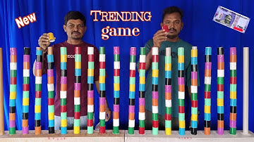 New White and Green Coloring Cylinders Match puzzle indoor games challenge video for Adults
