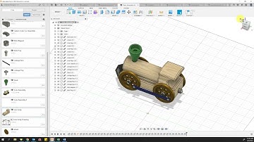 Fusion 360 - Miniature Train - exploded view assembly drawing