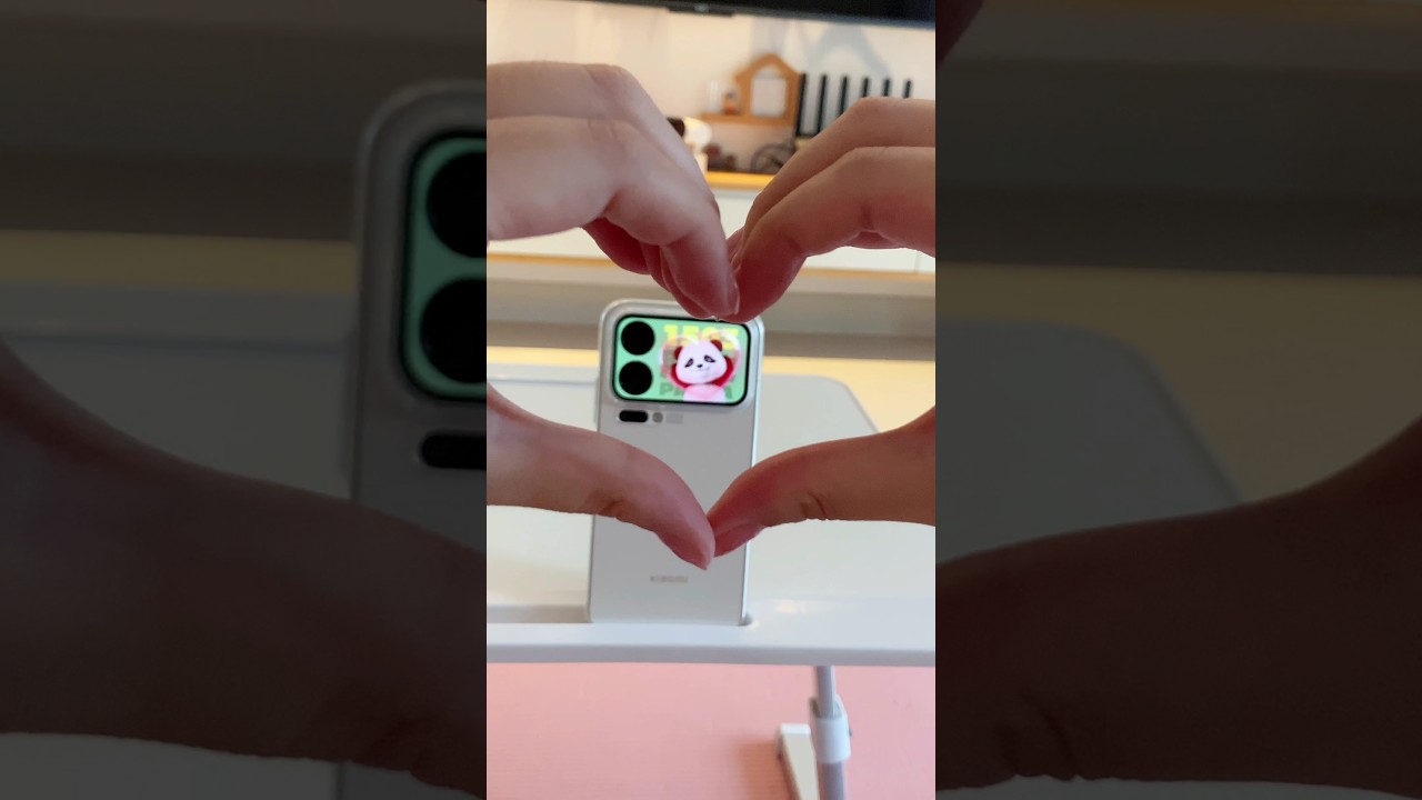 Panda scene gesture interaction ~ Xiaomi 17 Pro Max back screen amazing. wow!