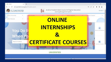 APSCHE Online INTERNSHIPS & CERTIFICATE COURSES by APSCHE LMS