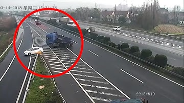 Reckless Driver Missed Highway Exit and Causes Semi Truck Crash