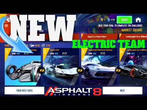 TEAM ELECTRIC!! - Asphalt 8 Airborne: ELECTRIC CARS ONLY Gauntlet Challenge Subscribers request