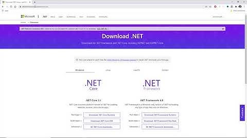 Download and Install .NET core in 1 minute