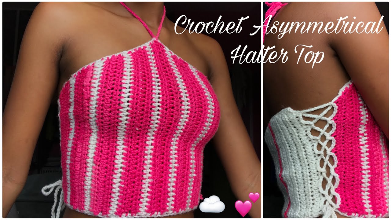 EASY Crochet HALTER Top Tutorial  How to Crochet Crop Top 