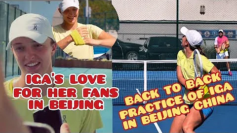 JUST IN: IGA SWIATEK WARM UP PRACTICE WITH HER TEAM IN BEIJING CHINA | BACK TO BACK AUTOGRAPH OF IGA
