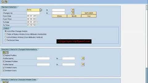 changes done to the role or user in sap security