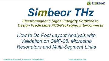 How to Do Post Layout Analysis with Validation on CMP-28 (part 2/4): Microstrip Multi-Segment Links