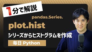 【毎日Python】Pythonでシリーズからヒストグラムを作成する方法｜Series.plot.hist
