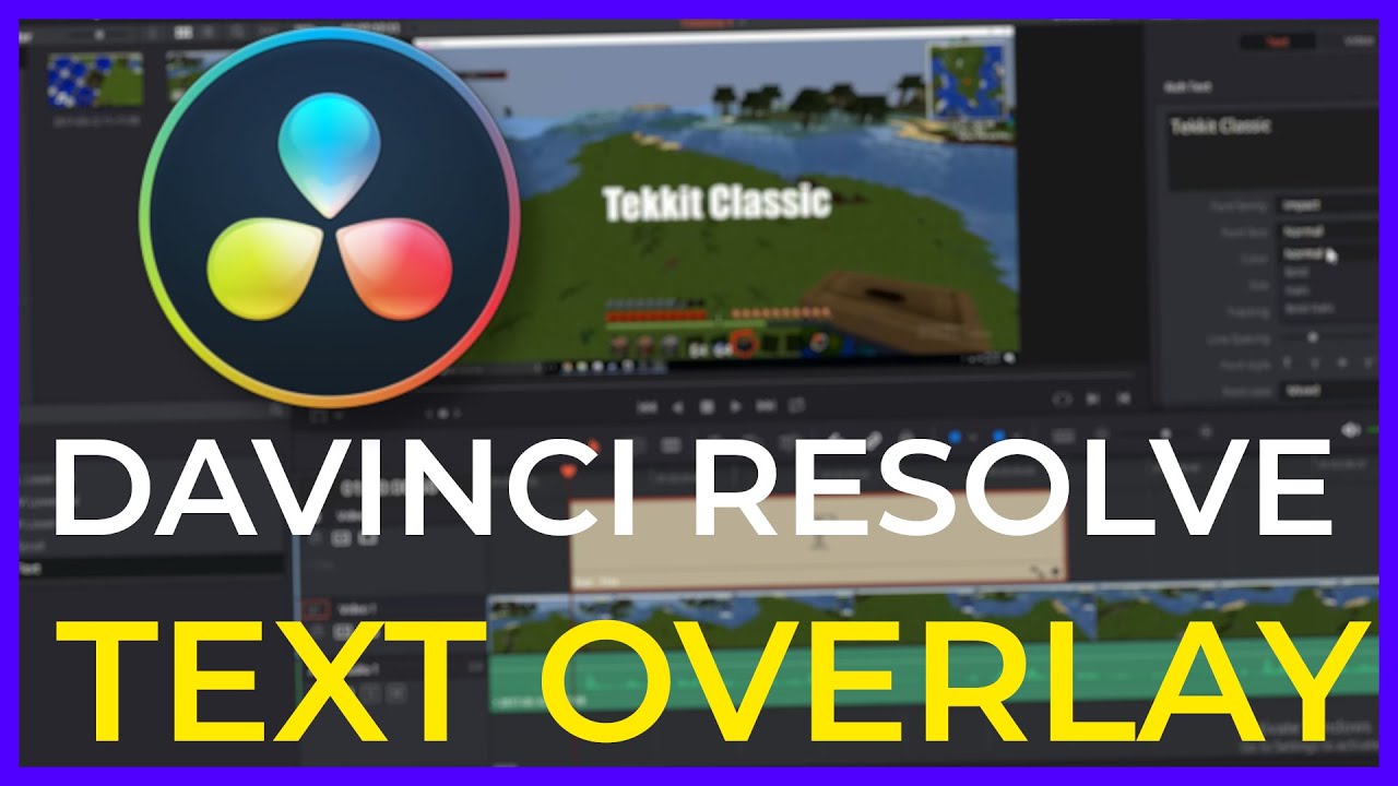 How To Add Text Overlay To A Video In Davinci Resolve ...