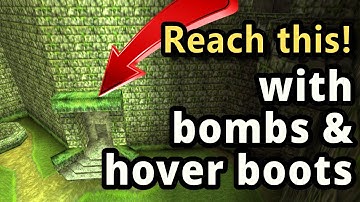 Forest Temple East Courtyard Door Frame with Bombs and Hover Boots | Ocarina of Time Randomzier
