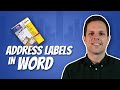 How to print address labels in Word