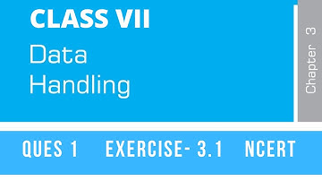 Ques 1 | Exercise 3.1 | Range  | Data Handling | Class 7th | NCERT | CBSE