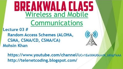Random Access Schemes ALOHA and CSMA in Computer Networks