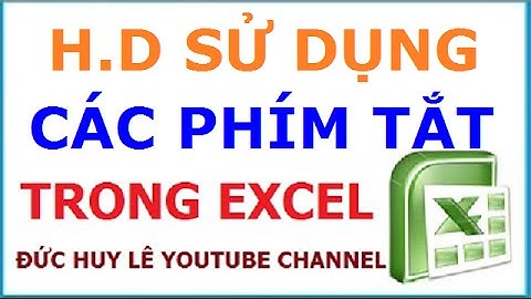 Các phím tắt thông dụng trong Excel