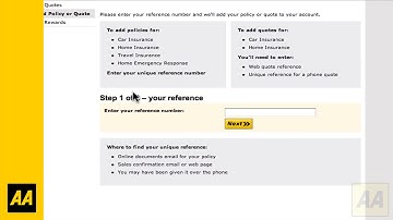 My AA: How to add a policy to your account