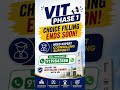VITEEE Counselling 2026 : VIT Phase 1 Choice Filling Ends Soon! Last Chance for Best College
