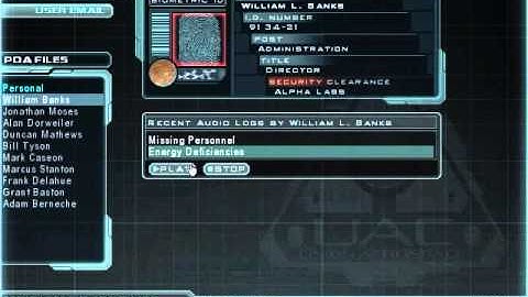 Doom 3 - William Banks PDA