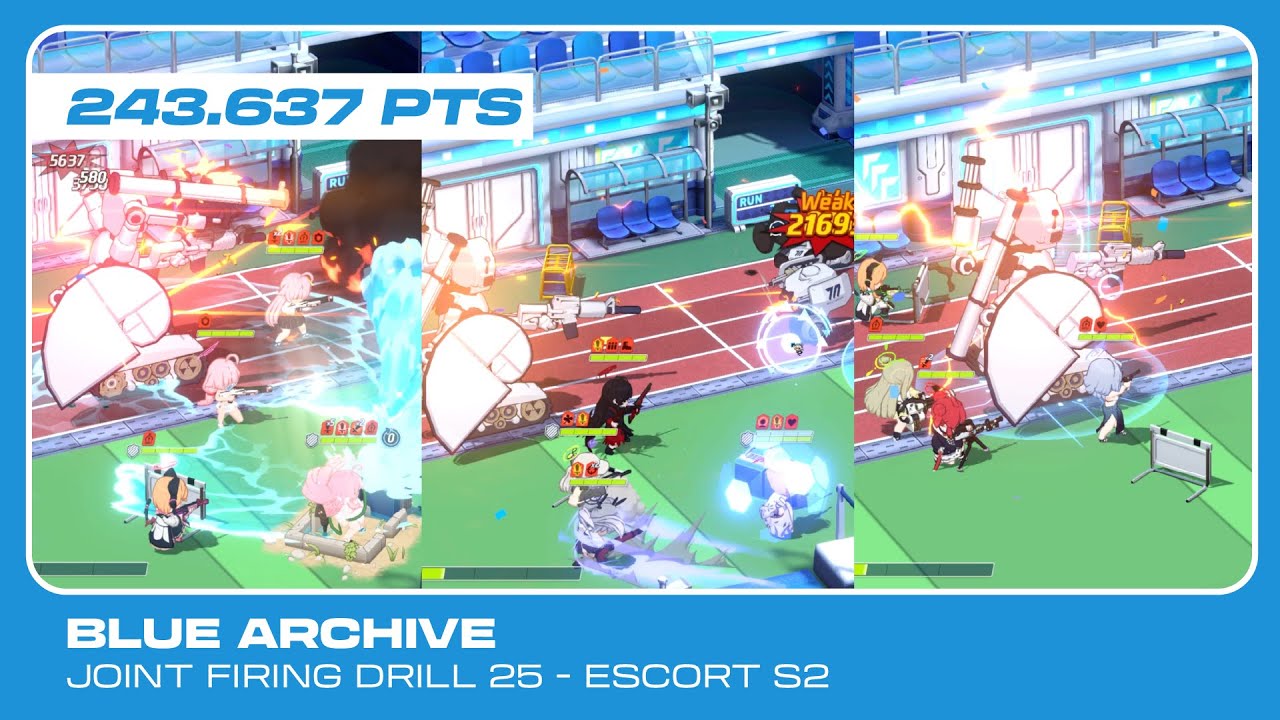 [Blue Archive] Joint Firing Drill 25 - Escort S2 - F2P Account (243.637 pts)