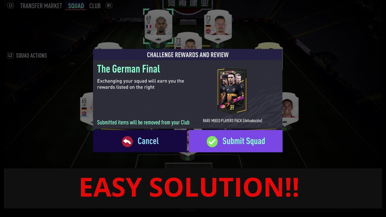 FIFA 21 SBC THE GERMAN FINAL "RARE MIXED PLAYERS PACK" YouTube