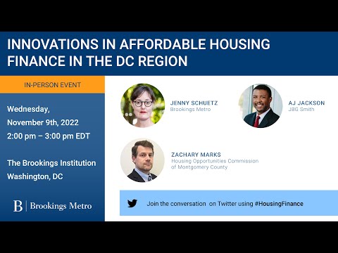 Innovations in affordable housing finance in the DC region