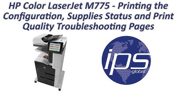 HP Color LaserJet M775 - Printing the Configuration, Supply Status & PQ Troubleshooting Pages