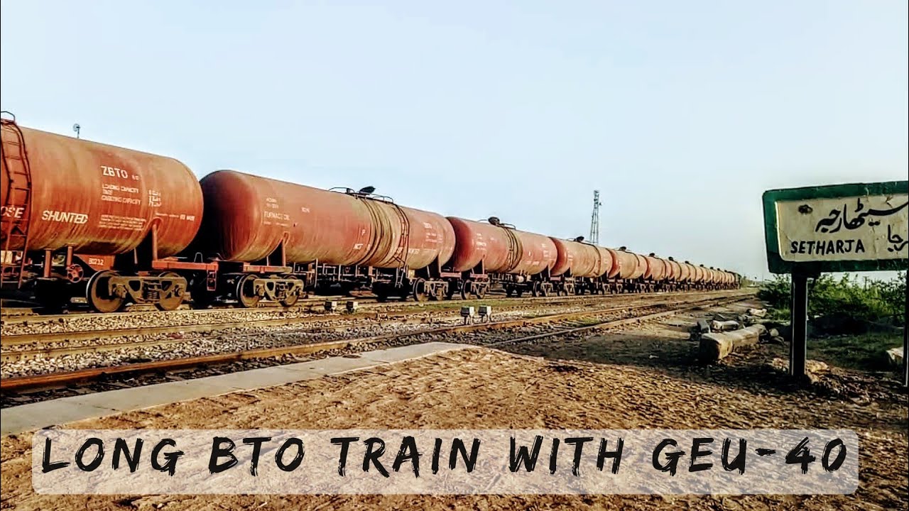 Master Class GEU-40 Leads Long BTO Train Passing Setharja Railway Station