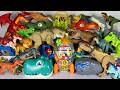 Jurassic World Rebirth ASMR Dinosaur Unboxing T-rex Head D-rex Allosaurus Spino Dragon Zuru Smashers