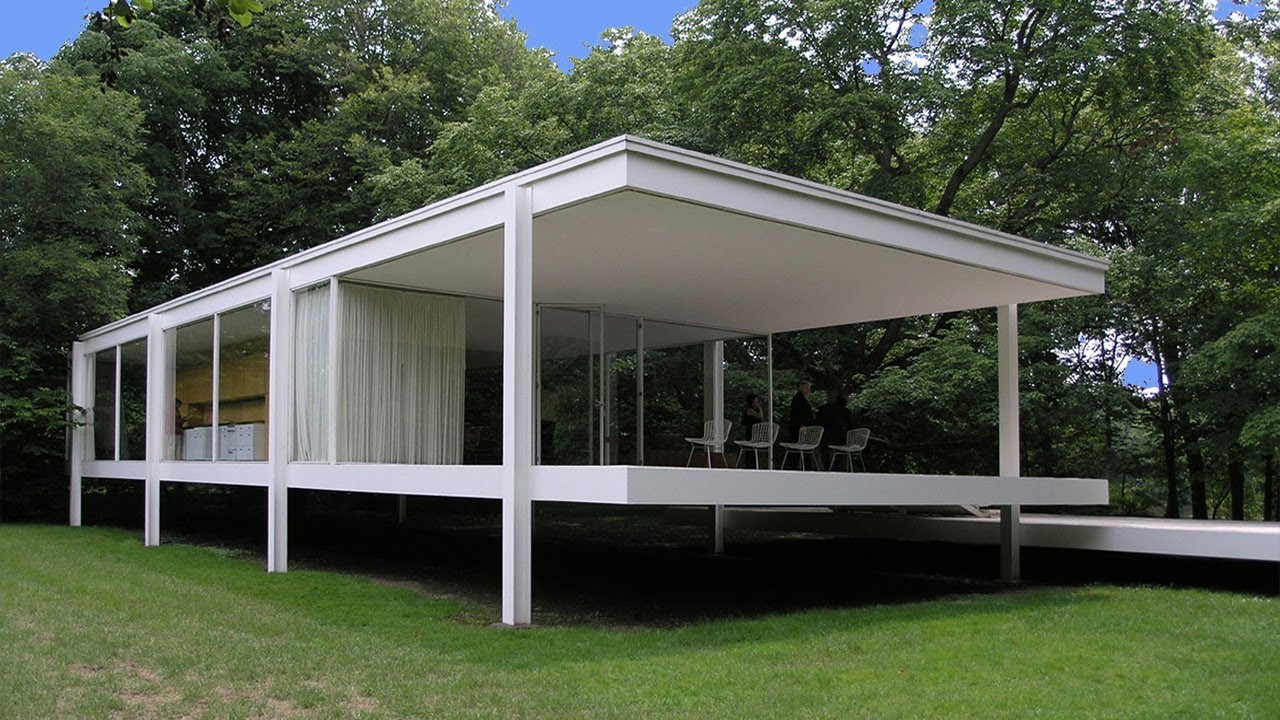 Дом Фарнсворта от Миса ван дер Роэ. Самый минималистичный дом из всех когда-либо существовавших. ...